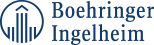 Logo of Boehriner Ingelheim s bielymi písmenami na tyrkysovom podklade